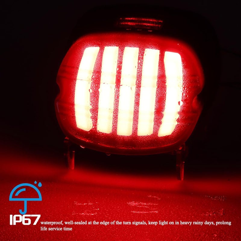 FACAILAHA Smoked Layback LED Tail Lights Motorcycle Brake Taillights Integrated Turn Signals for Harley Touring Road King Road Glide Dyna Electra Glide Street Bob Fat Bob Sportster Ultra Limited - Image 4